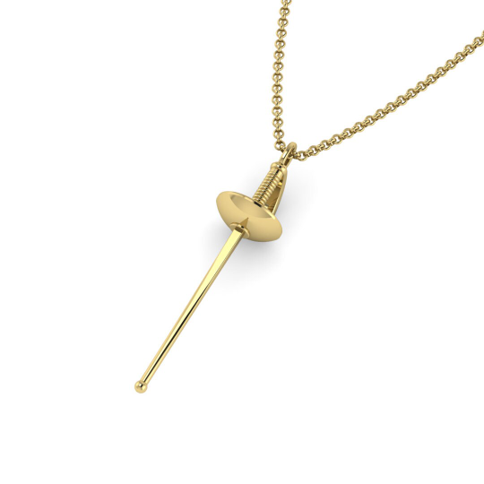 Fencing Saber Pendant - Sports Jewelry