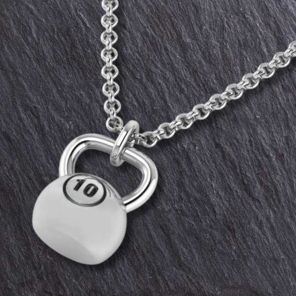 Crossfit Kettlebell Pendant - Sports Jewelry