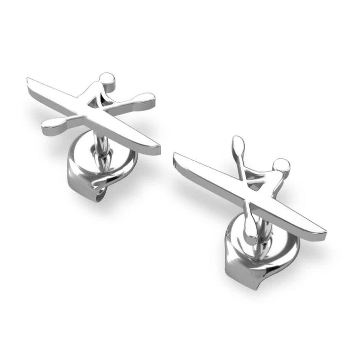 Kayak Athlete Stud Earrings - Sports Jewelry