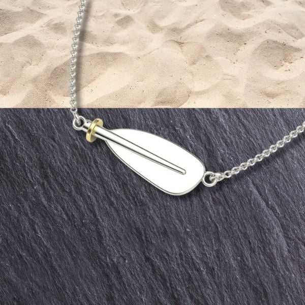 Kayak Paddle Chain Necklace - Sports Jewelry