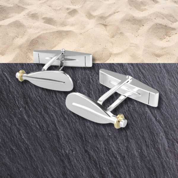 Kayak Paddle Cufflinks - Sports Jewelry