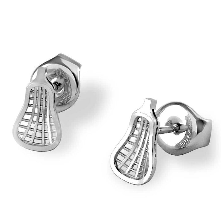 Lacrosse Head Stud Earrings - Sports Jewelry