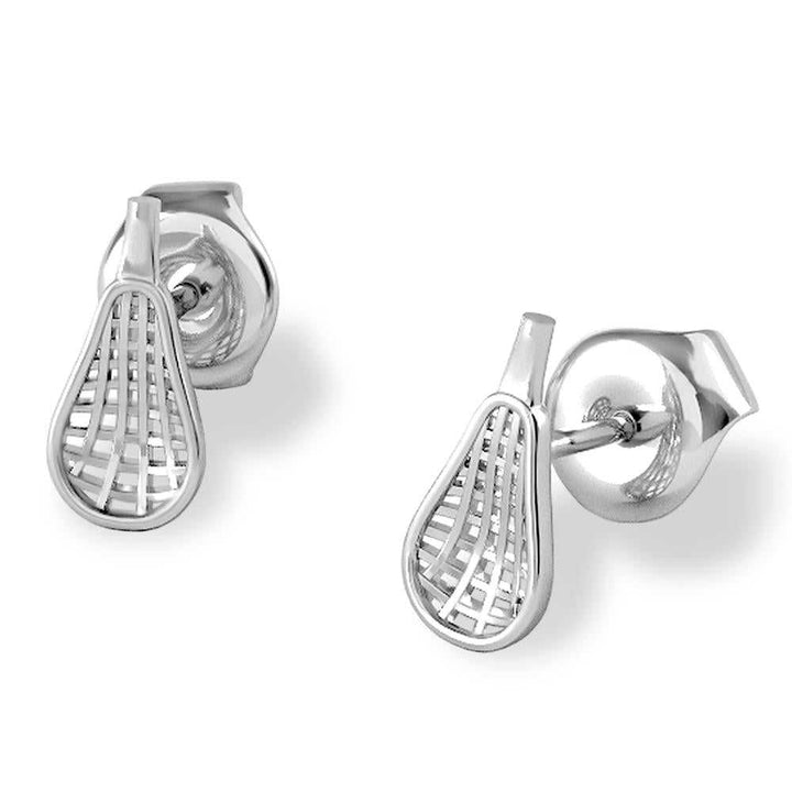 Lacrosse Old School Heads Stud Earrings - Sports Jewelry