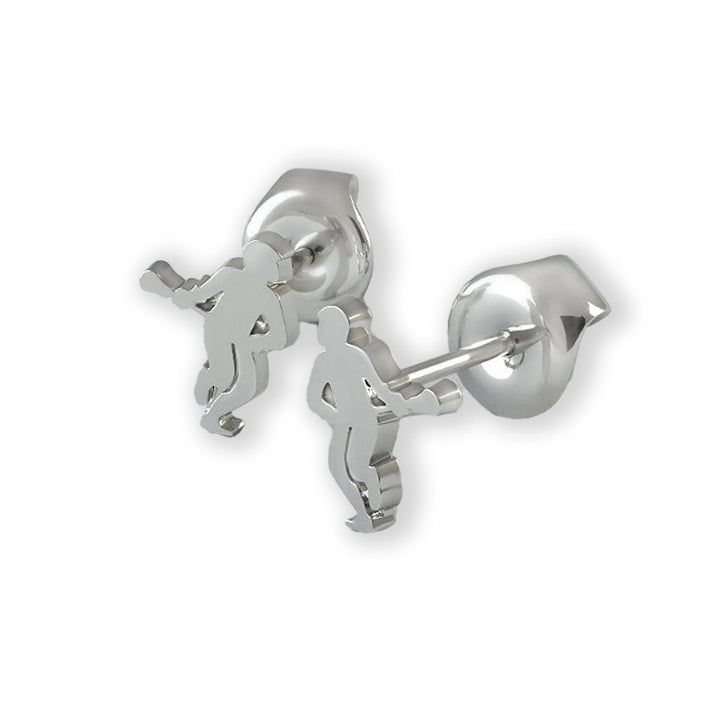 Lacrosse Player Stud Earrings - Sports Jewelry