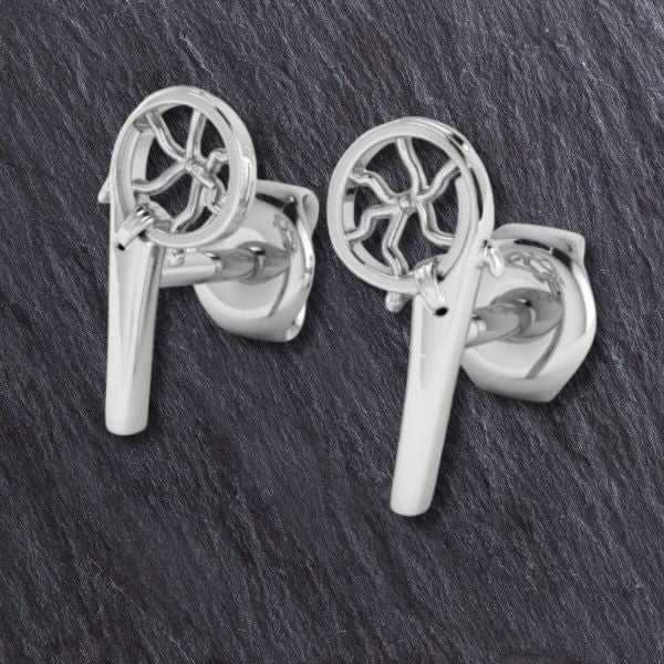 Lacrosse Stickball Earrings - Sports Jewelry