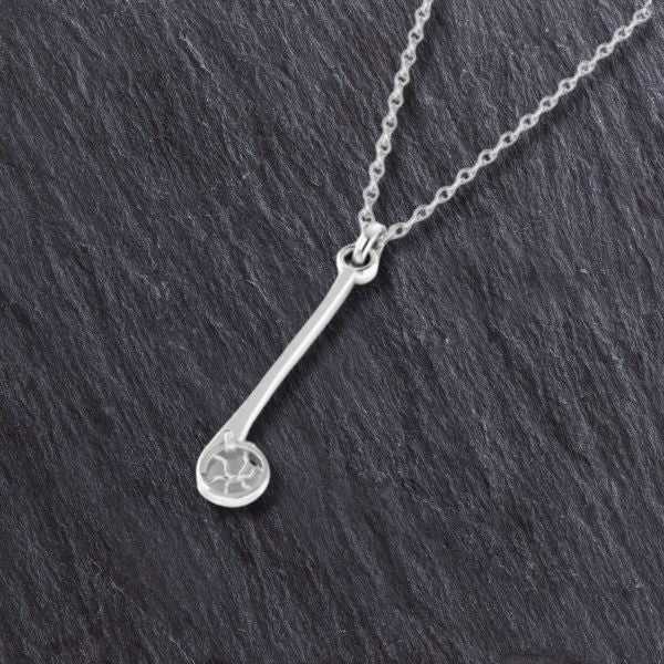 Lacrosse Stickball Pendant - Sports Jewelry