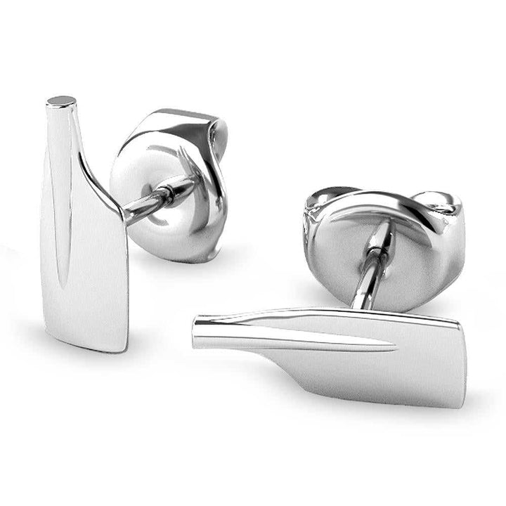 Rowing Cleaver Oar Stud Earrings - Sports Jewelry