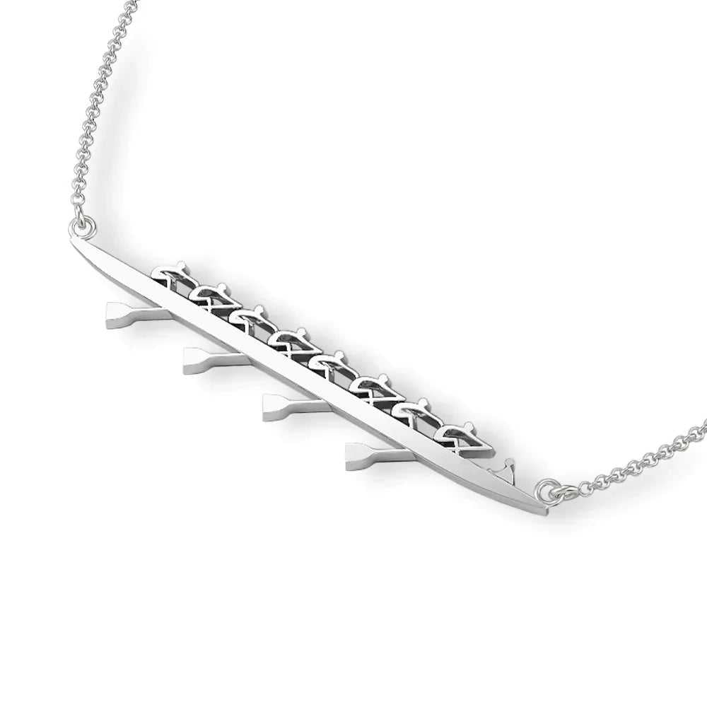 Rowing Eight With Coxswain Necklace - Sports Jewelry