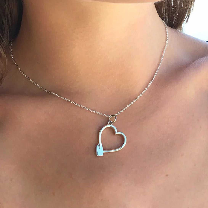 Rowing Heart Pendant - Sports Jewelry