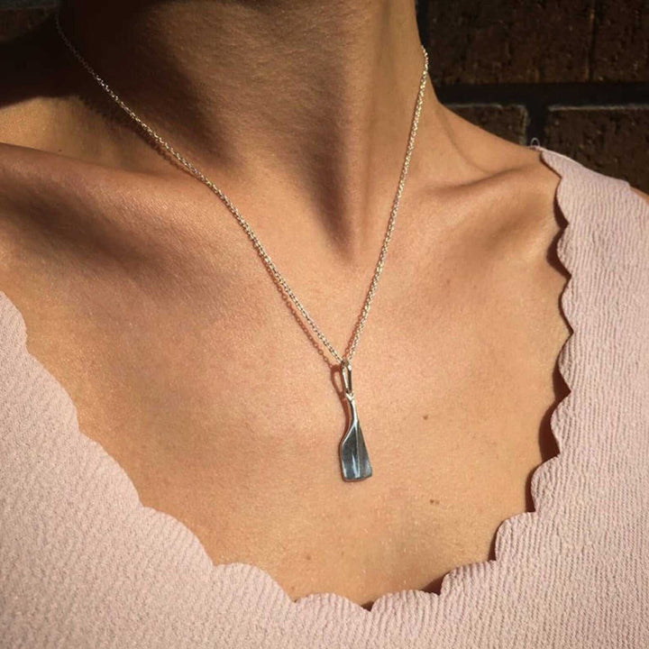 Rowing Oar Blade Pendant - Sports Jewelry