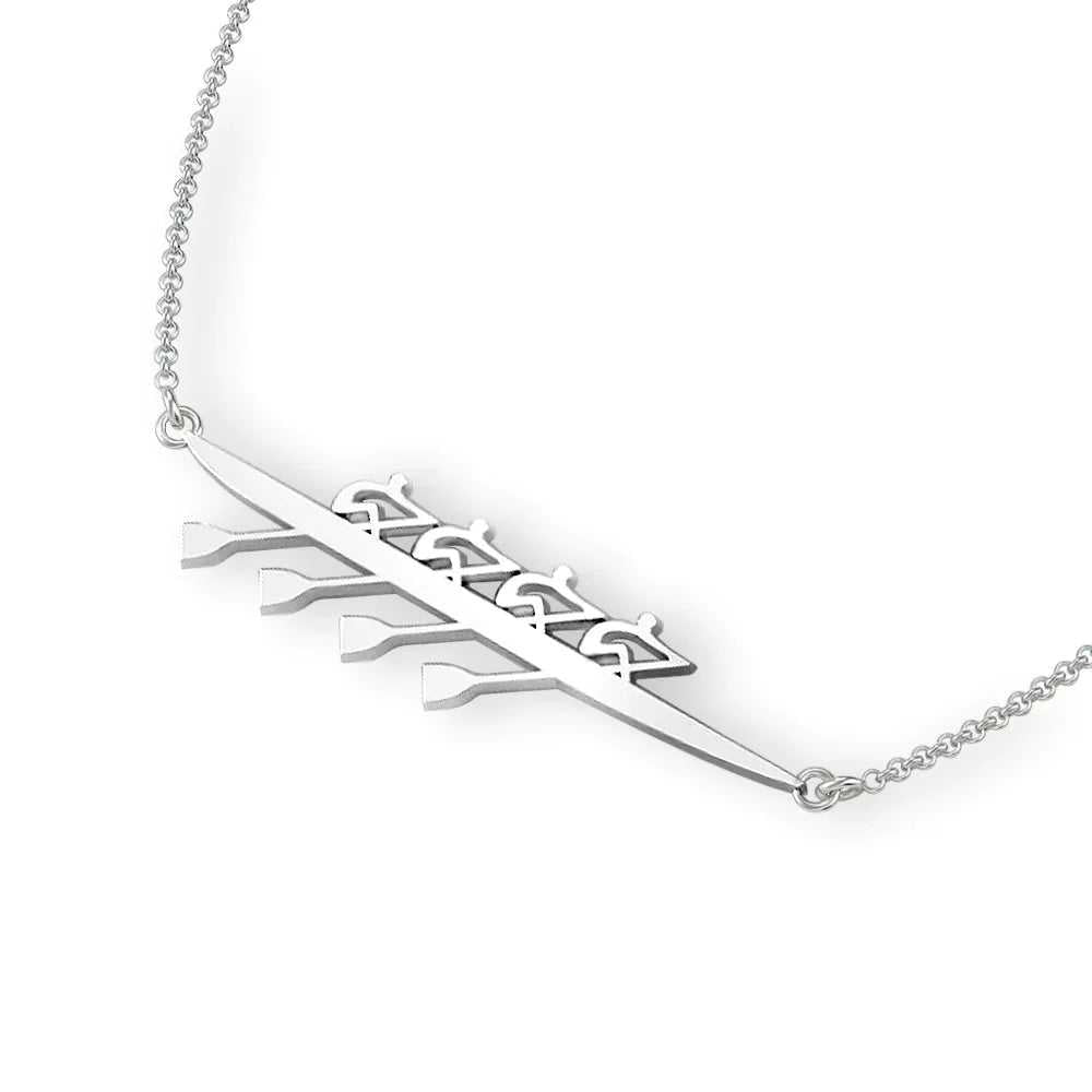 Rowing Quad Necklace - Sports Jewelry