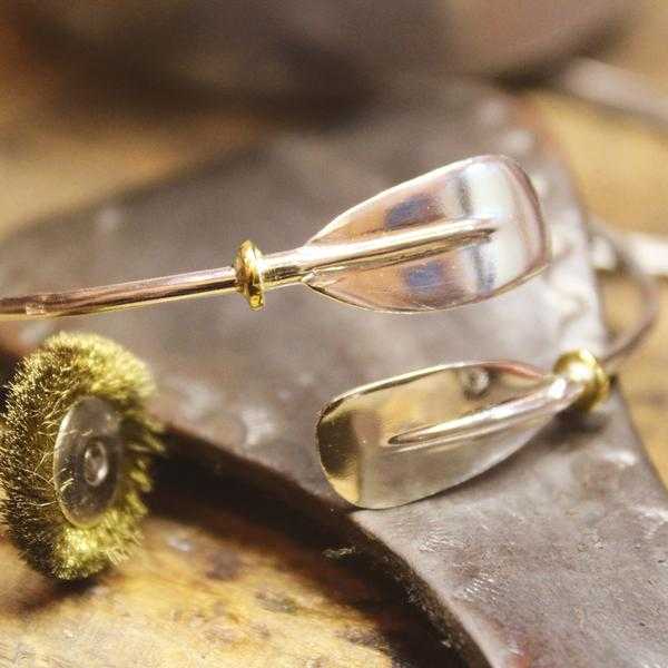 Rowing Vintage Oar Sculling Bracelet - Sports Jewelry