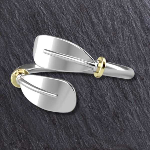 Rowing Vintage Oar Sculling Ring - Sports Jewelry