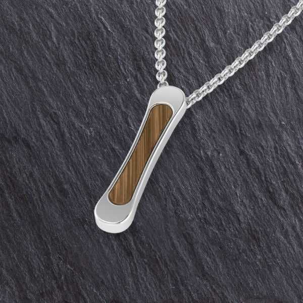 Snowboard Oakwood Pendant - Sports Jewelry