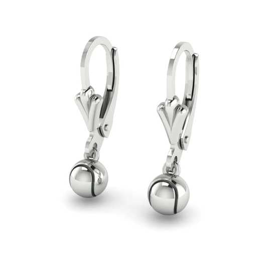 Tennis Ball Drop Earrings - Sports Jewelry