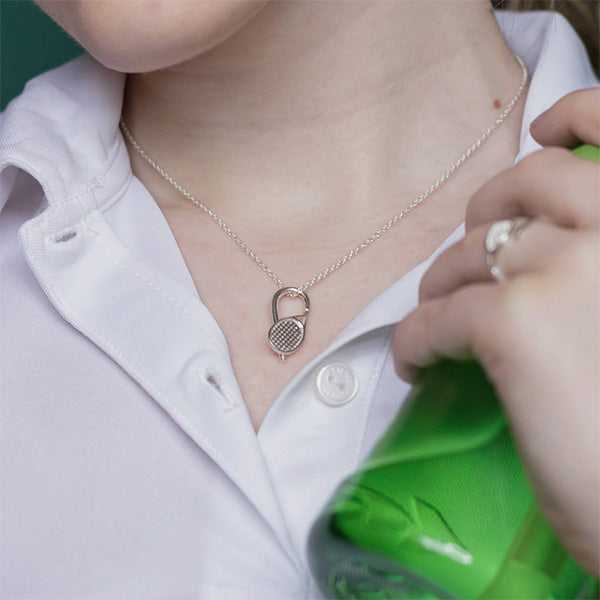 Tennis Bent Racket Pendant - Sports Jewelry