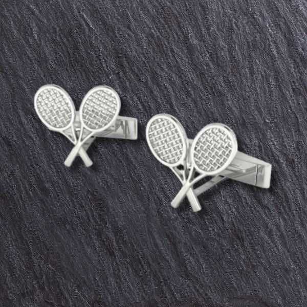 Tennis Double Racket Cufflinks - Sports Jewelry