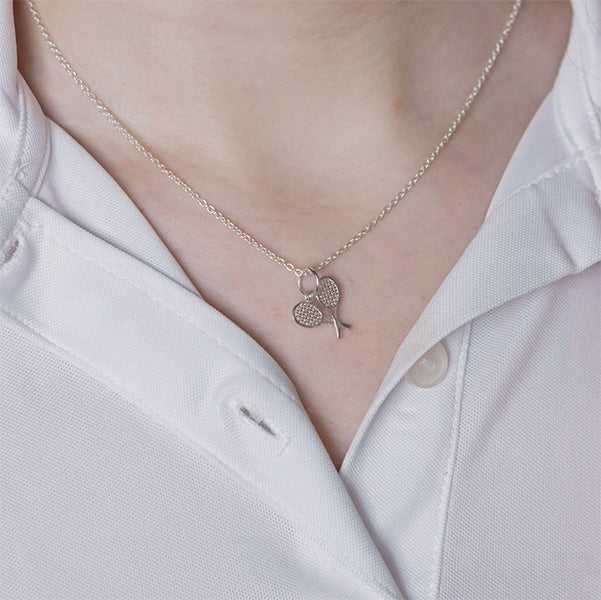 Tennis Double Racket Pendant - Sports Jewelry