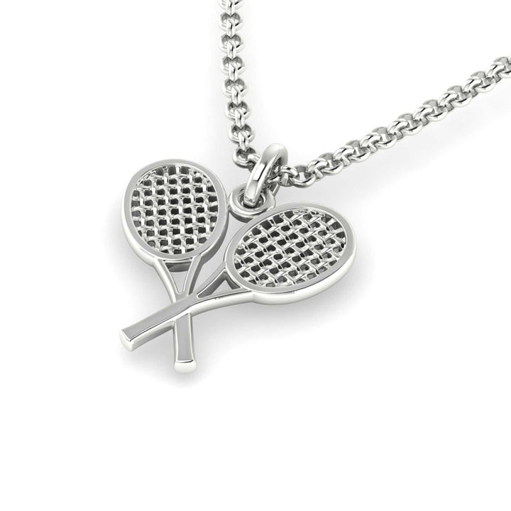 Tennis Double Racket Pendant - Sports Jewelry