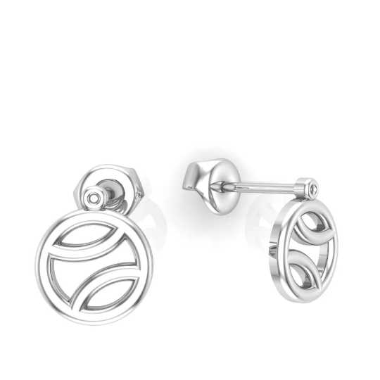 Tennis Minimalist Stud Earrings - Sports Jewelry