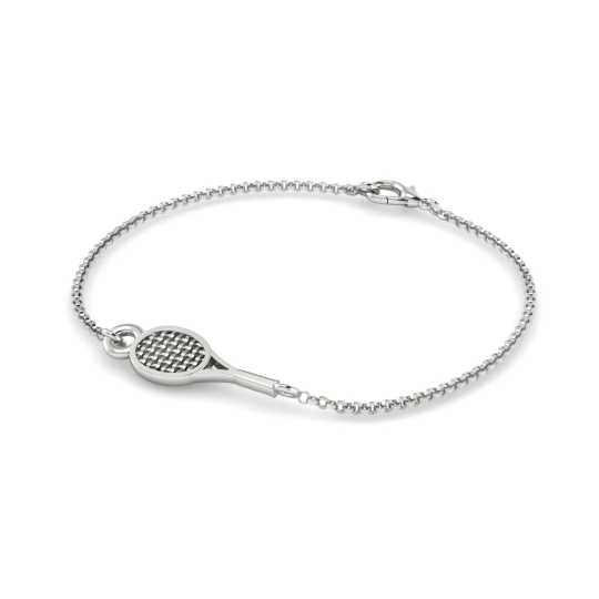 Tennis Racket Chain Bracelet - Sports Jewelry