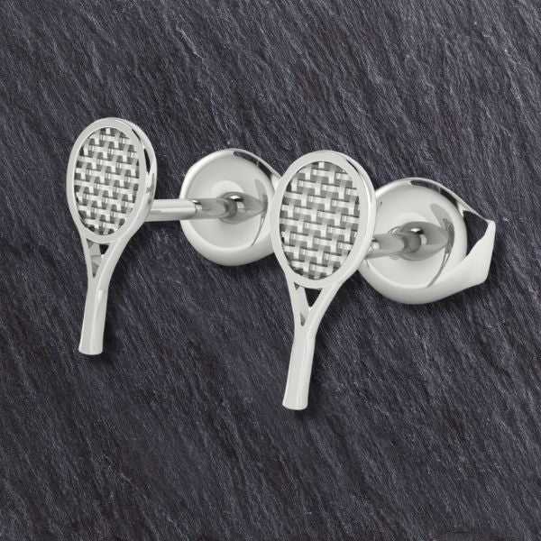 Tennis Racket Stud Earrings - Sports Jewelry