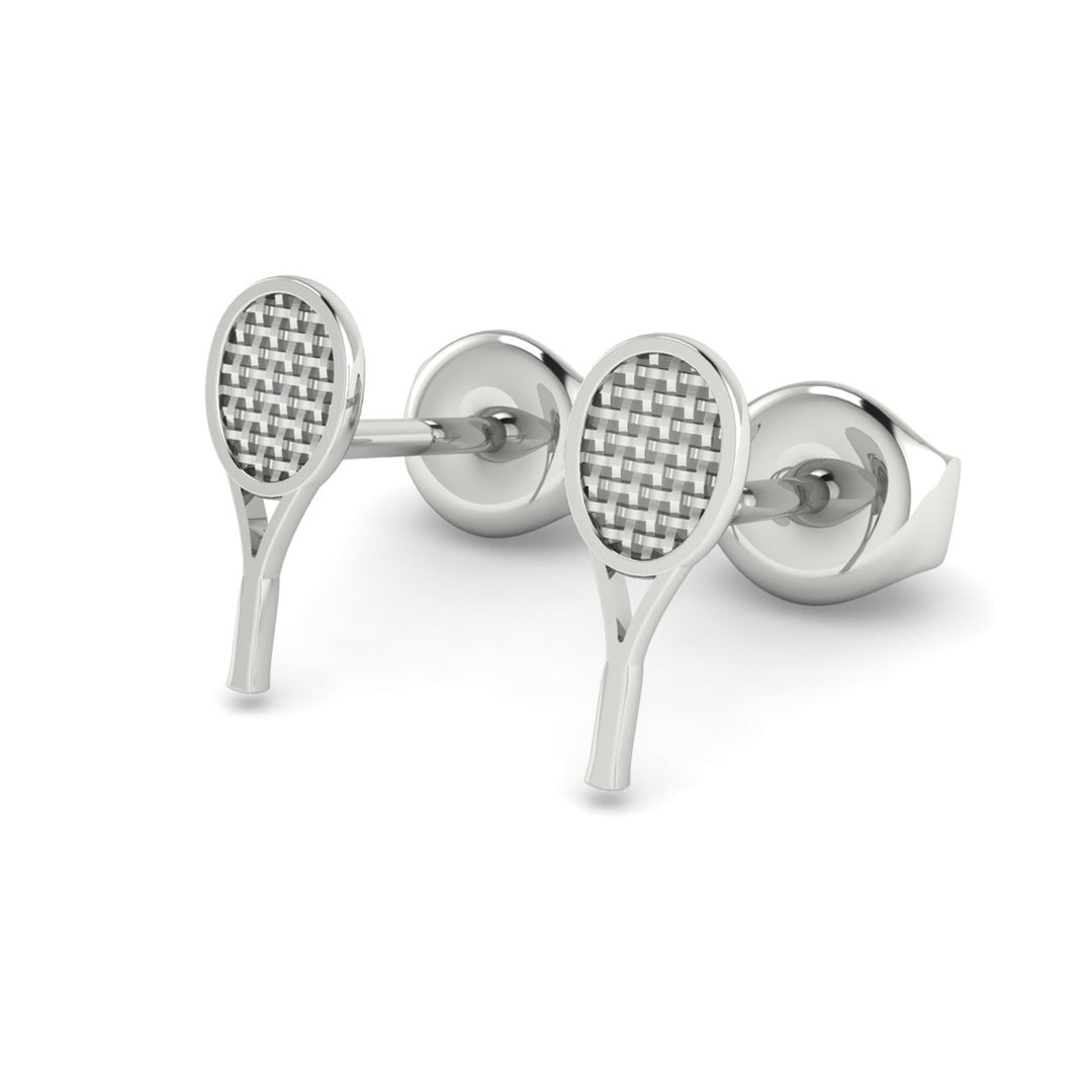 Tennis Racket Stud Earrings - Sports Jewelry