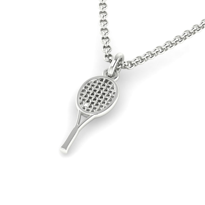 Tennis Single Racket Pendant - Sports Jewelry