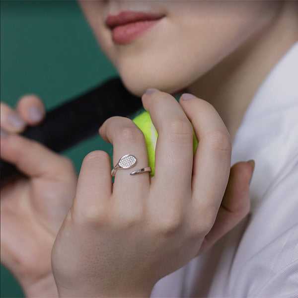 Tennis Statement Ring - Sports Jewelry