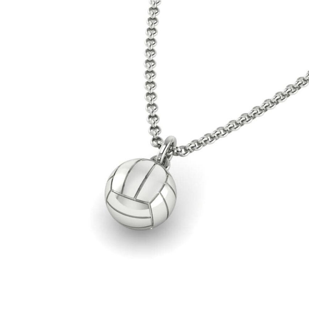 Volleyball 3D Netball Pendant - Sports Jewelry