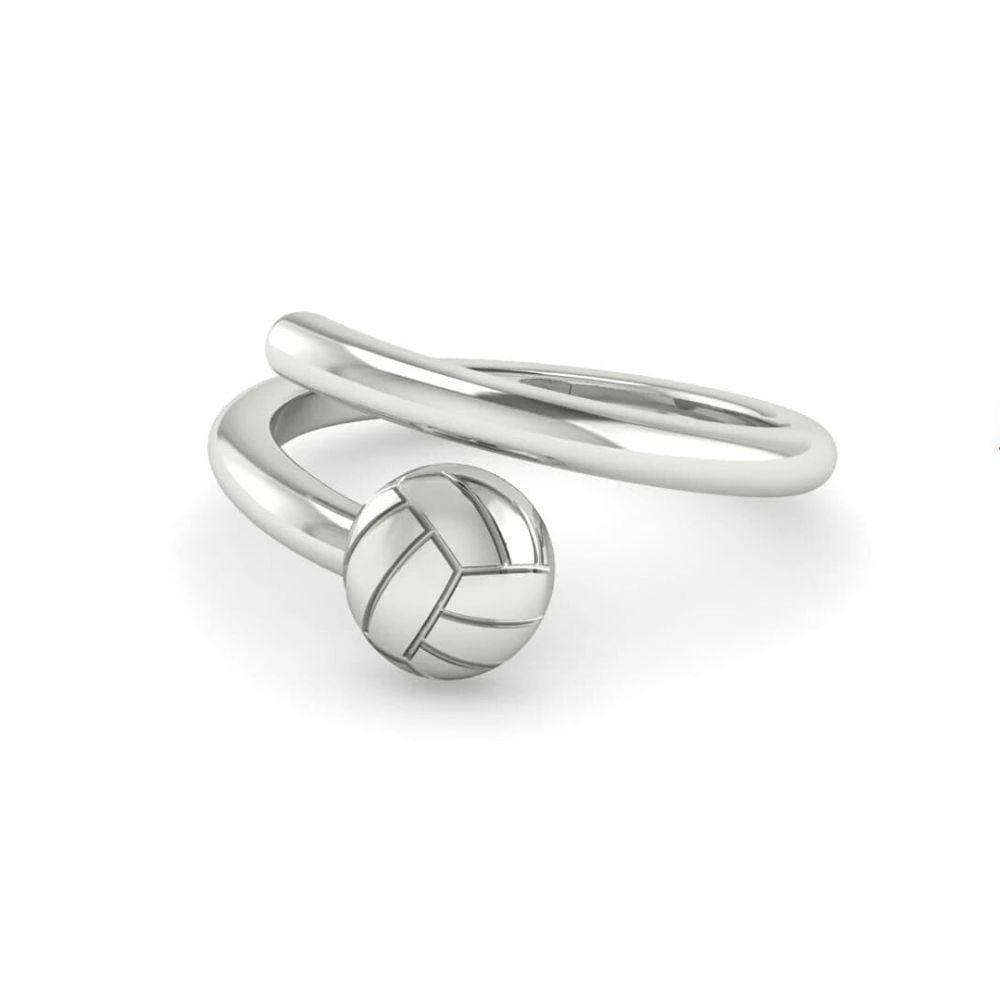 Volleyball Silver Ring - Sports Jewelry